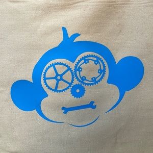 Sprocket Monkey Canvas Tote